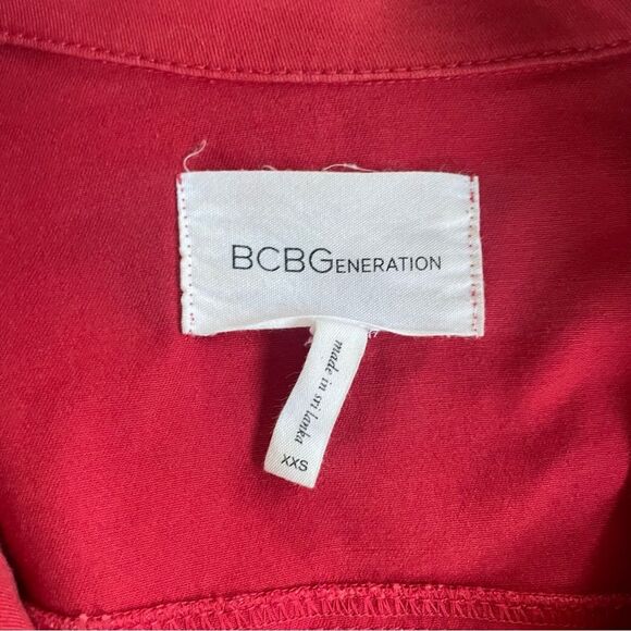 Short Cropped Denim Trucker Jean Jacket, Red, Birds, size XXS - Picture 7 of 12